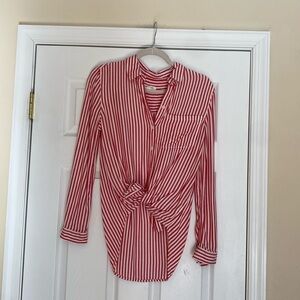 Beachlunchlounge women’s striped button down long sleeve shirt